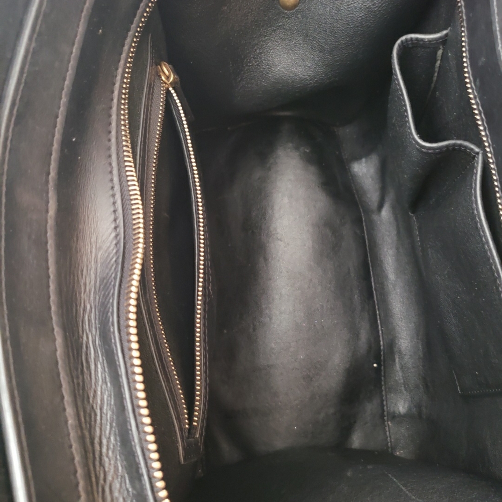 Celine Black Leather python with Structured Design - Picture 8 of 8